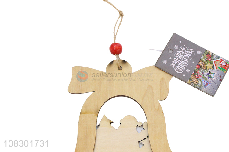 New arrival Santa Claus hanging decoration wooden slice ornament