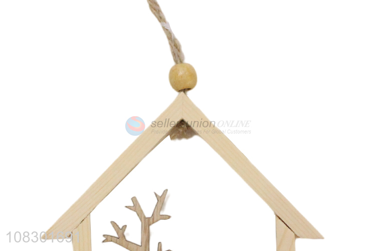 Best selling wooden home ornament Christmas party hanging decor