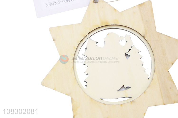 Factory price Christmas hanging decoration home wooden pendant