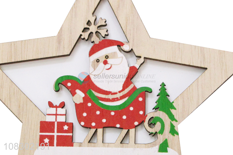 Good sale Christmas hanging ornaments wood party decorations