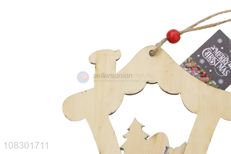 China market wooden ornament Christmas party hanging decoration