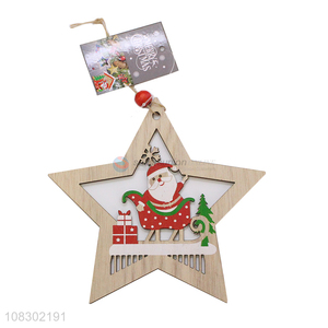 Good sale Christmas hanging ornaments wood party decorations