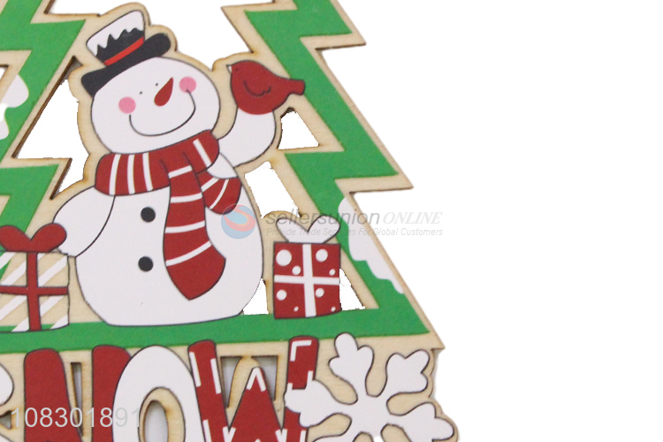 Wholesale price cute wooden pendant Christmas festival decoration