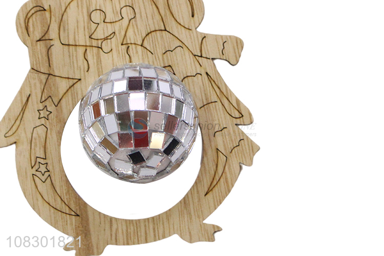 Yiwu wholesale cute wooden pendant Christmas party decoration