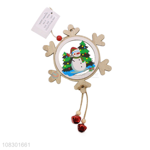 Wholesale price snowman Christmas hanging wooden ornaments