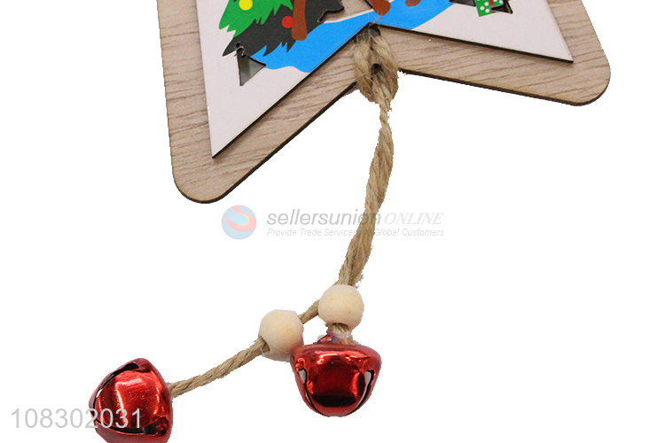 Yiwu market wooden party decoration Christmas pendant
