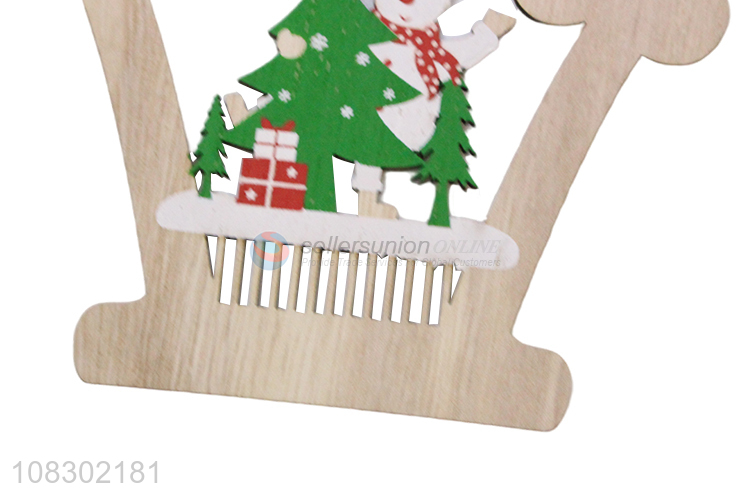 Low price wooden hanging ornament Christmas party decoration