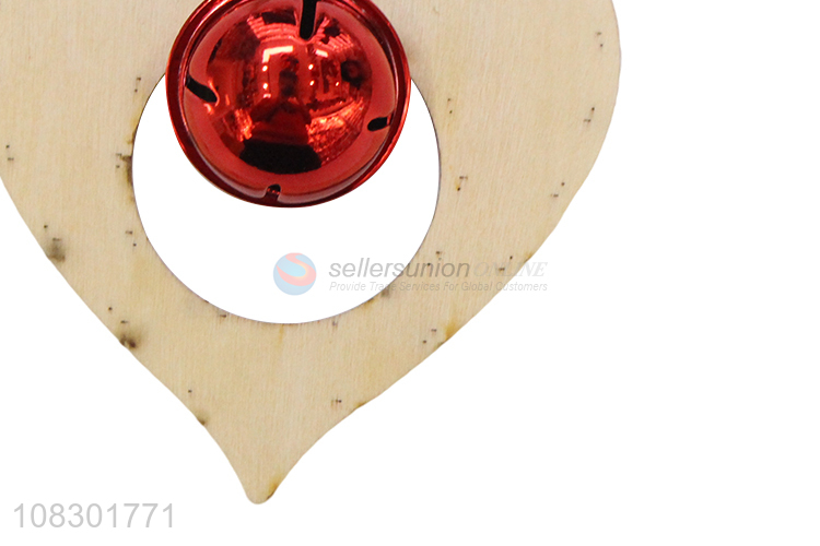 Factory wholesale wooden Christmas decoration bell pendant