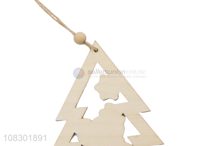 Wholesale price cute wooden pendant Christmas festival decoration