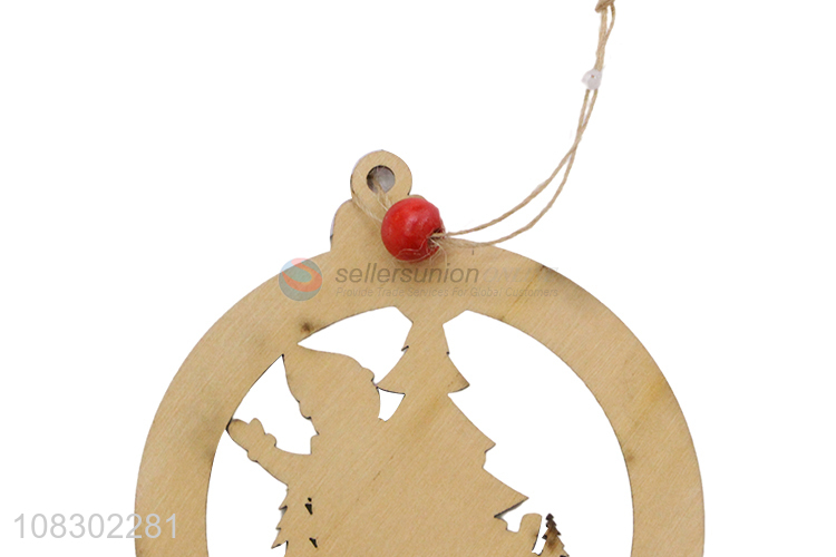 Yiwu wholesale creative wood pendant christmas hanging ornaments