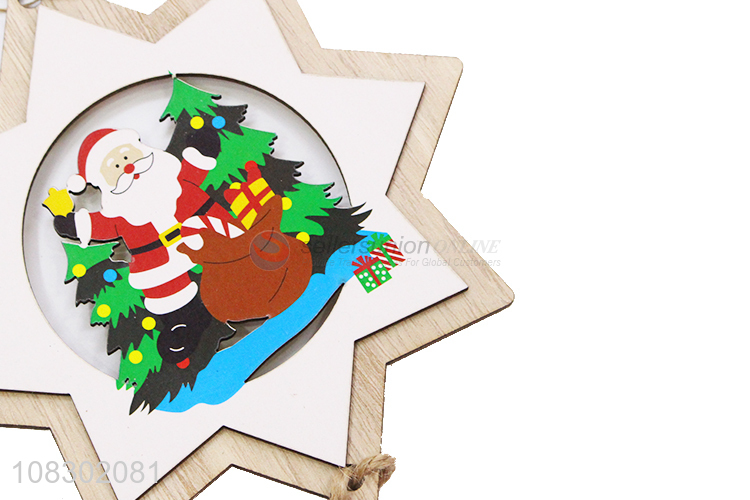 Factory price Christmas hanging decoration home wooden pendant