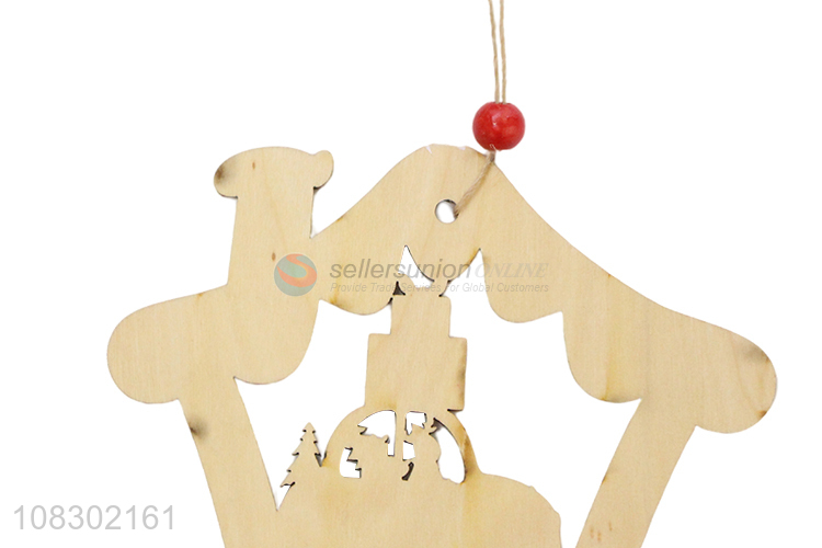 Good quality hanging decoration wooden Christmas pendant
