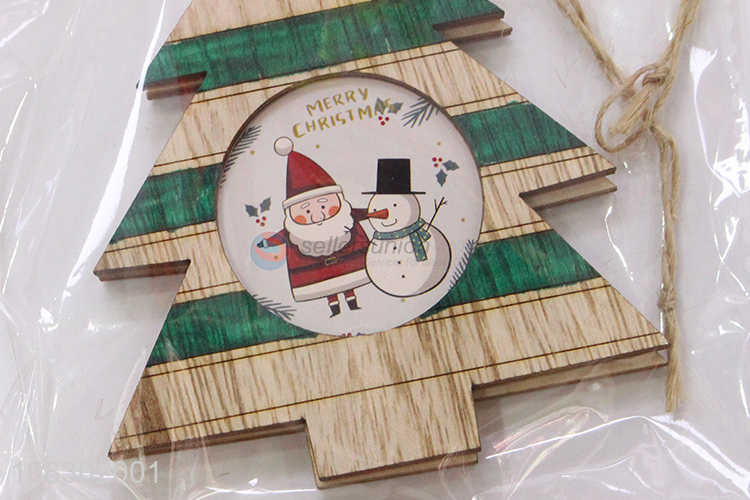 China wholesale wooden pendant Christmas tree party decoration