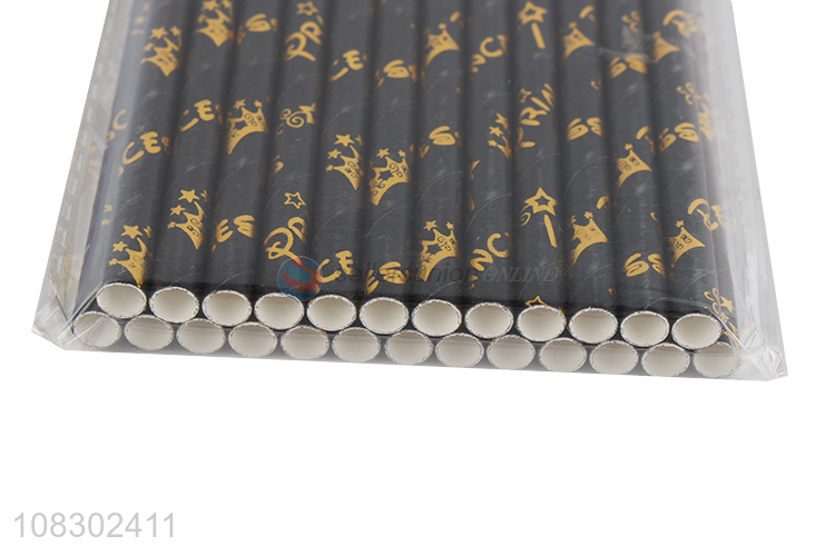 China products 25pieces disposable paper drinking straw