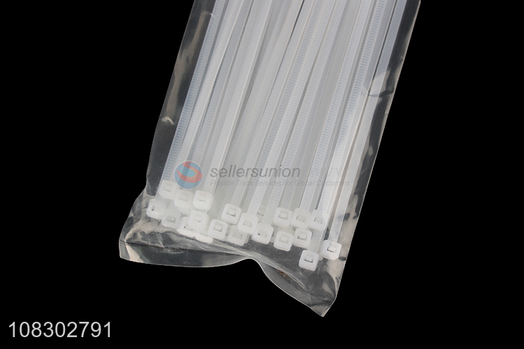 Factory supply 50pcs 4*300mm nylon wire ties plastic zip ties