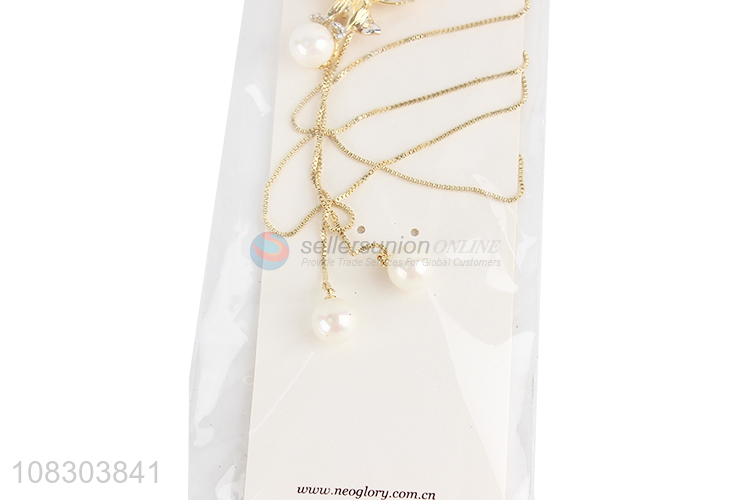 Wholesale price temperament necklace ladies plating sweater chain