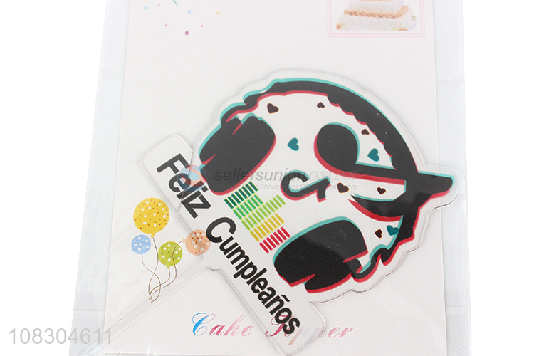 Wholesale feliz cumpleaños cake topper fashion cake decorations