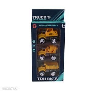Hot Products 3 Pieces Simulation Truck Pull Back Vehicle Toy