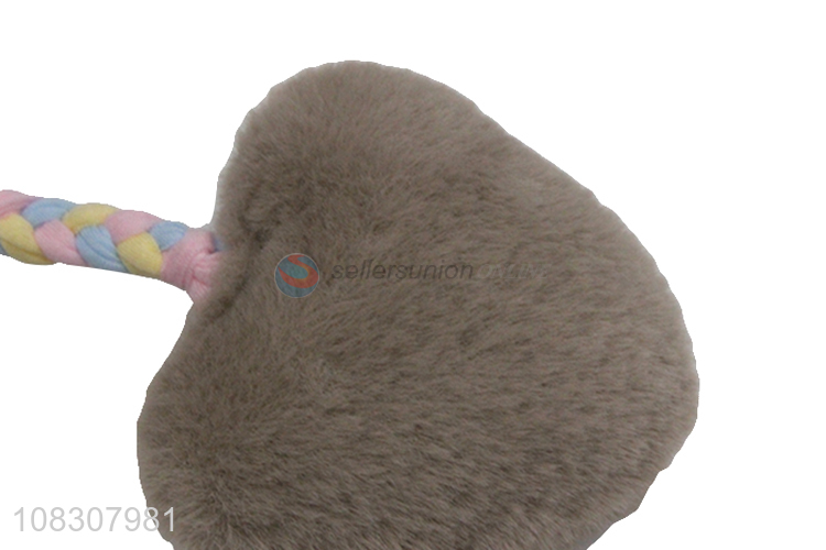 Factory price plush squeaky puppy dog chew teething toy