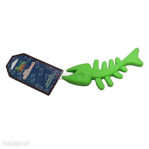 Good quality fishbone shape dog chew toy dog interactive toy