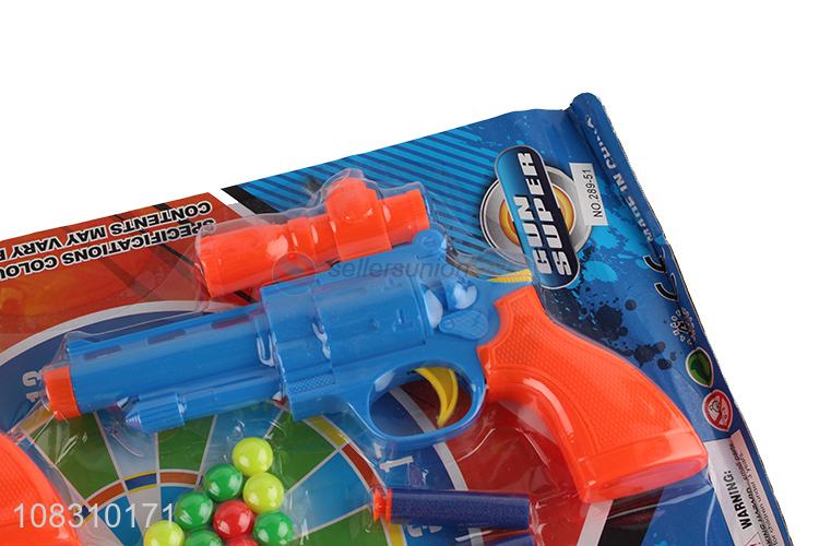 Factory price kids shooting games gun toys with soft bullet