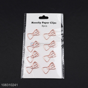 Factory price creative bow paper clips office stationery clips
