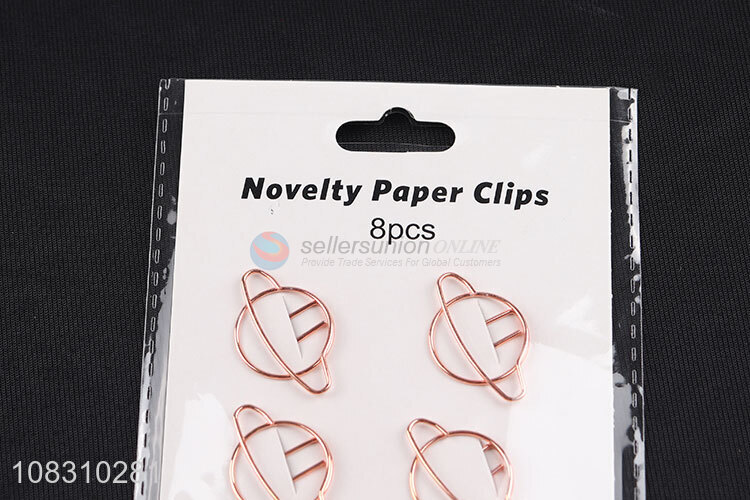 Best selling 8pcs pins metal iron paper clips for office