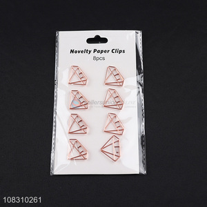 High Quality Creative Diamond Shape Paper Clip Metal Pin for Office