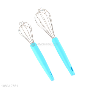 Yiwu supplier kitchen manual egg mixer long handle egg whisk