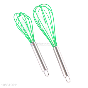 Yiwu direct sale stainless steel food-grade egg whisk for baking
