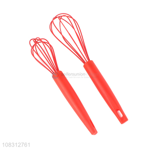 Hot sale long handle stainless steel egg whisk kitchen supplies