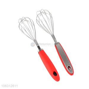 China wholesale long handle kitchen egg whisk manual mixer