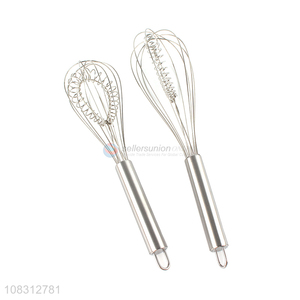 Wholesale price silver stainless steel egg whisk whipping mixer