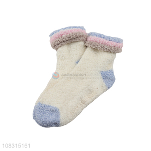 Yiwu market ladies fleece tube socks thickened thermal socks
