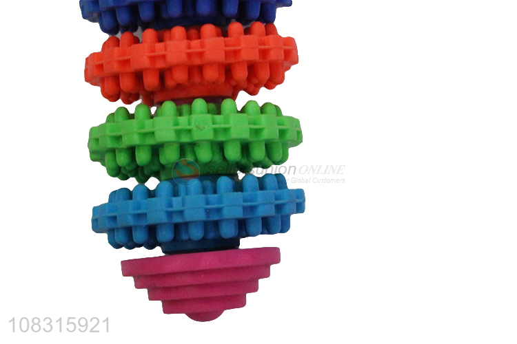 Custom Colorful Pet Teeth Cleaning Toy Interactive Toys