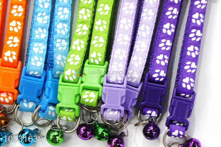 Fashion Design Colorful Pet Collars With Little Bells