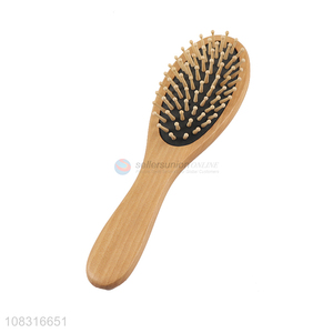 Fashion Design Detangling Hair Brush With Wooden Handle