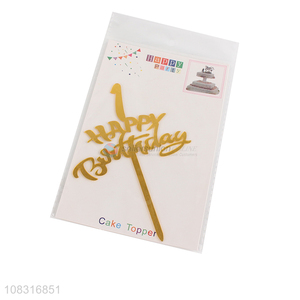 Factory direct sale happy birthday cake topper for decoration