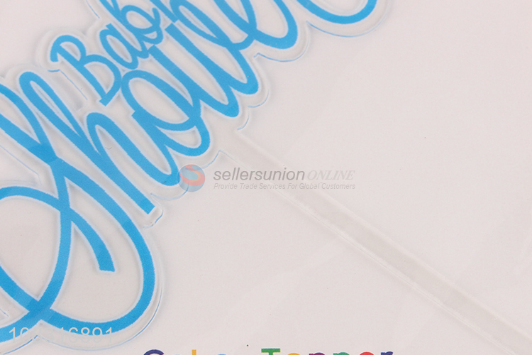 New style blue acrylic baby party cake decoration cake topper