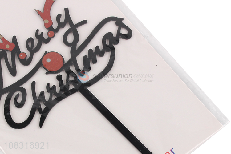 Yiwu factory merry christmas cake topper cake decoration