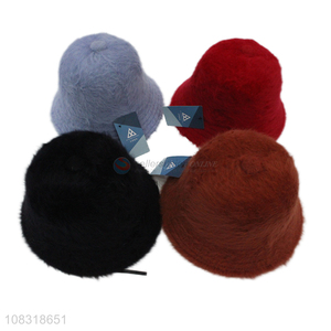 Factory supply creative long rabbit hair hat ladies beanie