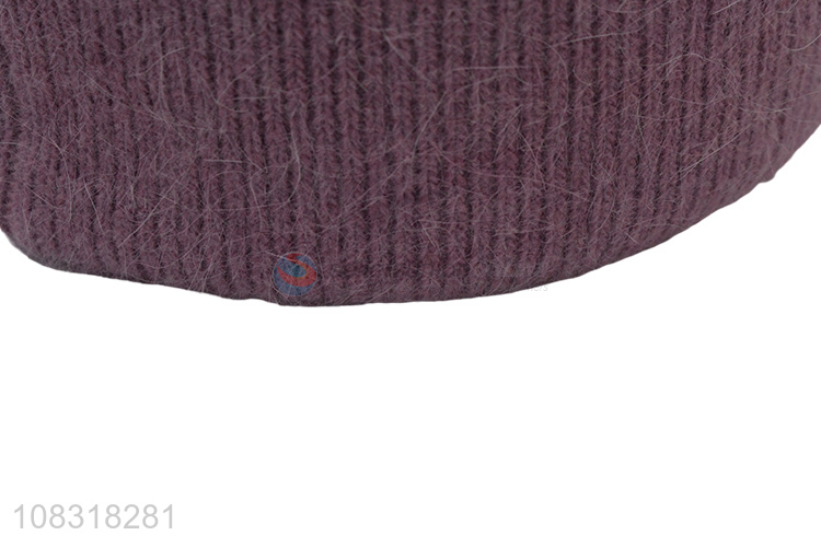 Good price wholesale rabbit fur hat ladies warm knitted hat