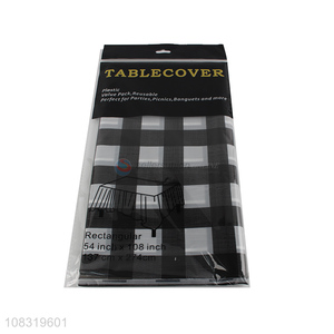 Good Sale Plaid Table Cover Fashion Plastic Tablecloth