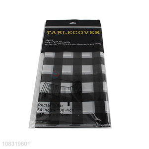 Good Sale Plaid Table Cover Fashion Plastic <em>Tablecloth</em>