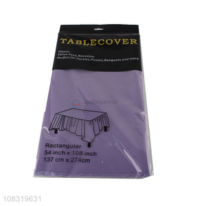 High Quality Pure Color Tablecloth Plastic Table Cover