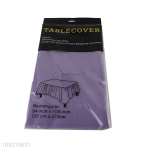 High Quality Pure Color <em>Tablecloth</em> Plastic Table Cover