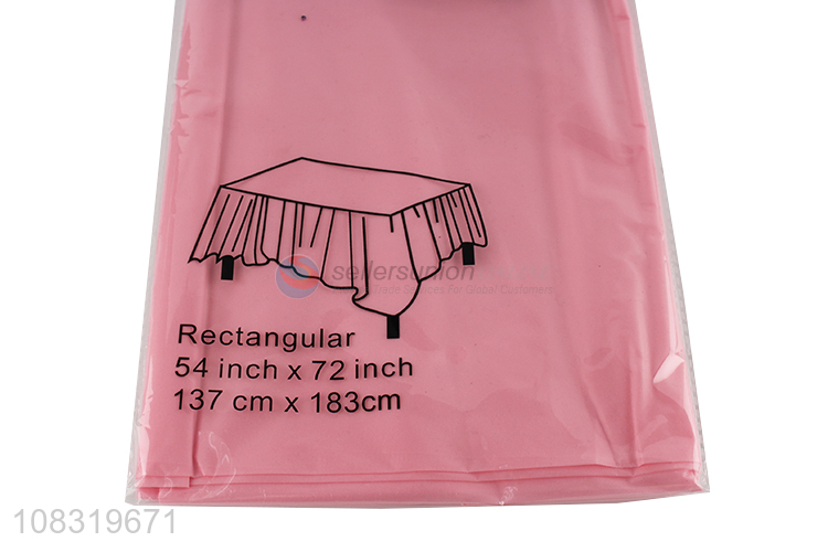 Top Quality Plastic Tablecloth Reusable Table cover For Home