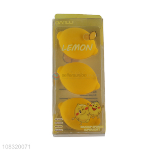 Wholesale price creative lemon beauty egg makeup sponge puff