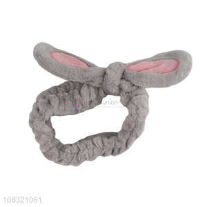 Best selling bunny ears headband soft makeup hair bands