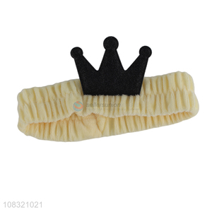 Hot selling elastic crown makeup headband for washing face
